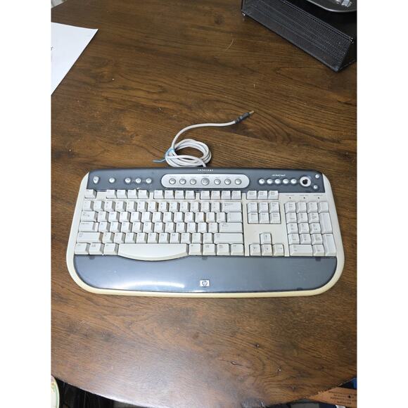 HP 5308 USB Keyboard Wired w Multimedia Buttons VTG Original-Works! - Picture 2 of 16